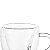 Jogo 2 Xicaras De Vidro Duplo Parede Dupla Coração 80ml Para Café - Imagem 3