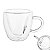Jogo 2 Xicaras De Vidro Duplo Parede Dupla Coração 80ml Para Café - Imagem 6