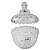 Kit 2 Potiche Baleiro Bomboniere de Cristal Doces Com Tampa Decorativo - Imagem 6