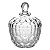 Kit 2 Potiche Baleiro Bomboniere de Cristal Doces Com Tampa Decorativo - Imagem 2