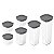 Kit 6 Potes Hermético Para Mantimentos Condimentos Alimentos Plástico Jogo Organizador Ou - Imagem 4