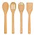 Jogo de Utensílios Cozinha Kit Culinário Bambu Com Suporte Colher de Pau - Imagem 3