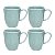 Jogo Kit 4 Canecas Xicara Tulipa de Porcelana Chá Café 380ml Ryo Blue Bay Oxford - Imagem 1
