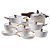 Jogo de Panelas Antiaderente Cerâmica Vanilla Cooktop Fogão Indução Kit Sirius 9 Peças Conjunto Brinox - Imagem 1