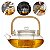 Chaleira Bule Chá Jarra De Vidro 800ml Alça Bambu c/ Infusor Wolff - Imagem 1