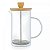 Cafeteira Prensa Francesa Cremeira 600ml Tampa Bambu Café Leite Cremoso Capuccino - Imagem 1