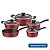Jogo de Panelas Tramontina Antiaderente Starflon Excellent Sicilia Vermelho Kit 6 Peças C/ Panela de Pressão - Imagem 8