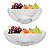 Kit 2 Fruteiras de Mesa Cesta de Frutas Branca Aramada Redonda Cozinha Decorativa - Imagem 1