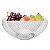 Kit 2 Fruteiras de Mesa Cesta de Frutas Branca Aramada Redonda Cozinha Decorativa - Imagem 2
