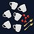 Jogo Kit 4 Canecas Xicara Tulipa de Porcelana Chá Café 260ml Ryo White Oxford - Imagem 4