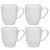 Jogo Kit 4 Canecas Xicara Tulipa de Porcelana Chá Café 260ml Ryo White Oxford - Imagem 1