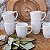 Jogo Kit 6 Canecas Xicara Tulipa de Porcelana Chá Café 260ml Ryo White Oxford - Imagem 3
