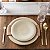 Kit 12 Pratos de Sobremesa Cerâmica Mist Matte Rustico Decorado 22cm Wolff - Imagem 4