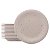 Kit 12 Pratos de Sobremesa Cerâmica Mist Matte Rustico Decorado 22cm Wolff - Imagem 1
