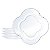 Jogo Kit 4 Pratos de Vidro Sobremesa Transparente Borboleta Wolff 17cm - Imagem 1