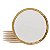 Jogo 6 Pratos de Sobremesa Porcelana Dubai Luxo 21cm Wolff Dourado - Imagem 1