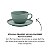 Xicara de Chá Café Com Pires Cerâmica 200ml Oxford Flat Pacifico - Imagem 5