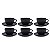 Jogo Xicaras de Chá Café Com Pires 6pcs 200ml Cerâmica Oxford Preto Flat Ônix - Imagem 1