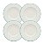 Jogo de Prato Fundo 23Cm Kit 4pcs Cerâmica Serena Oxford Conjunto Mesa Posta - Imagem 1