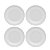 Jogo de Pratos Fundo Kit 4pcs Porcelana Branco Sopa 21cm Oxford Mia Chef - Imagem 1