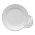 Jogo de Pratos Sobremesa Porcelana Kit 4pcs Branco Liso 18cm Oxford Donna - Imagem 1