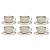 Jogo Xicaras de Chá Café Com Pires Kit 6pcs 200ml Cerâmica Oxford Unni Brisa - Imagem 1