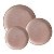 Jogo De Pratos Fundo Cerâmica Kit 6pcs 25cm Dominica Alleanza Rosa - Imagem 6