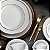 Jogo de Pratos Aparelho Jantar Kit 12 Peças Alleanza Luxo Borda Dourada Filete Ouro - Imagem 3