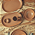 Jogo de Pratos Aparelho Jantar Kit 12 Peças Organic Terracota Alleanza Cerâmica - Imagem 3