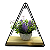 Kit 2 Nichos Prateleira Parede Triangular Decoração C/ Madeira Metal Aramado Preto Moderno - Imagem 3