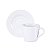 Jogo Xicaras de Chá Café Com Pires Kit 6pcs 185ml Branca Ingrid Tramontina Porcelana - Imagem 3