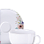 Jogo Xicaras de Chá Café Com Pires Kit 6pcs 250ml Floratta Tramontina Porcelana - Imagem 4
