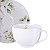 Jogo Xicaras de Chá Café Com Pires Kit 6pcs 250ml Magnolia Tramontina Porcelana - Imagem 4