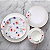 Jogo de Pratos Sobremesa 21cm Kit 6 Peças Em Porcelana Floratta Tramontina - Imagem 5