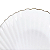 Prato De Sobremesa Branco Concha 20cm Borda Dourada Gold Rim - Imagem 2