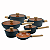 Jogo de Panelas Antiaderente Cerâmica Cooktop Fogão Indução 6pcs Fracalanza Conjunto Norma - Imagem 1
