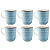 Jogo Kit 6 Canecas Xicaras de Chá Café Cerâmica 379ml Caoba Corona - Imagem 1