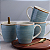 Jogo Kit 6 Canecas Xicaras de Chá Café Cerâmica 379ml Caoba Corona - Imagem 3