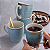 Jogo Kit 6 Canecas Xicaras de Chá Café Cerâmica 379ml Caoba Corona - Imagem 4