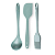 Jogo de Utensílios Cozinha Brinox Silicone Conjunto Kit 3 Peças Verde - Imagem 1