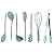 Jogo de Utensílios Cozinha Brinox Silicone Conjunto Kit 7 Peças Verde - Imagem 1