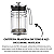 Cafeteira Prensa Francesa Cremeira 350ml Café Leite Cremoso Capuccino Oxford - Imagem 3
