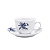 Xicara de Chá Café Com Pires Porcelana 240ml Toile De Jouy Oxford - Imagem 1
