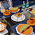 Prato Fundo Porcelana Ryo Papaya Decorado 22,5cm P/ Sopa Caldo Oxford Laranja - Imagem 3