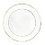 Prato Fundo de Porcelana Luxo Borda Dourada 20,5cm Majesty Gold Mesa Posta - Imagem 1