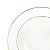 Prato De Sobremesa Porcelana Luxo Borda Dourada 19cm Majesty Gold Mesa Posta - Imagem 5