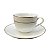 Xicara de Chá Café Com Pires 220ml Porcelana Borda Dourada Luxo Majesty Gold - Imagem 1