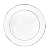 Prato De Sobremesa Porcelana Luxo Borda Prata 19cm Majesty Silver Mesa Posta - Imagem 1