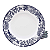 Jogo Pratos De Sobremesa 22cm Kit 4 Peças Porcelana Toile de Jouy Oxford - Imagem 1