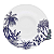 Jogo De Pratos Fundo Porcelana 23,5cm Kit 6 Peças Oxford Toile de Jouy - Imagem 1